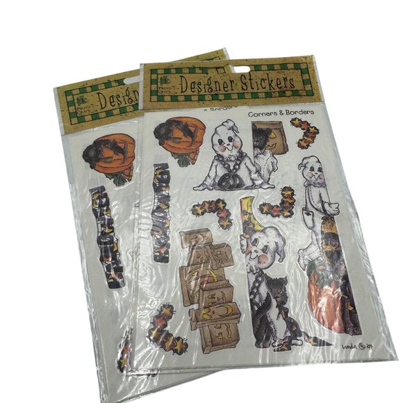 Vintage Provo Craft Halloween Designer Stickers Corners & Borders 1999 - Picture 1 of 3